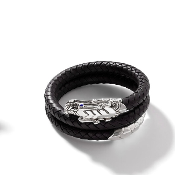 John Hardy Legends Naga Leather Coil Bracelet - Picture 7 of 15